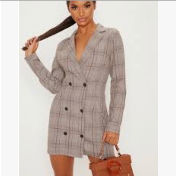 plaid tuxedo dress